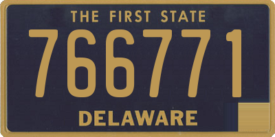 DE license plate 766771