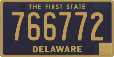 DE license plate 766772