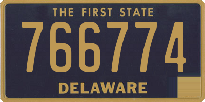 DE license plate 766774