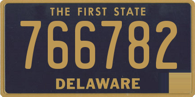 DE license plate 766782