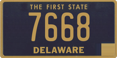 DE license plate 7668