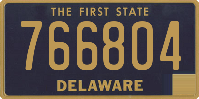 DE license plate 766804