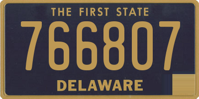 DE license plate 766807