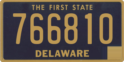 DE license plate 766810
