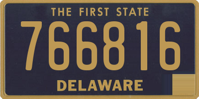 DE license plate 766816