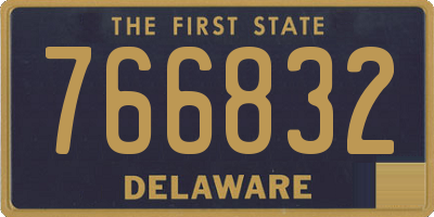 DE license plate 766832