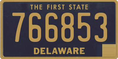 DE license plate 766853