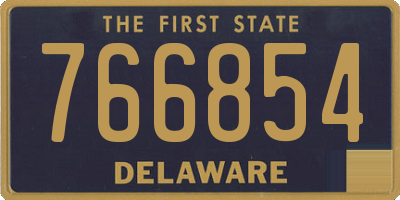 DE license plate 766854