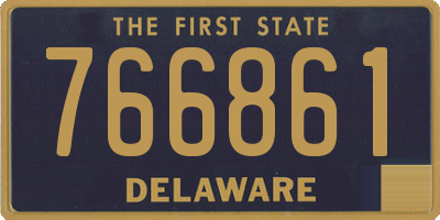 DE license plate 766861