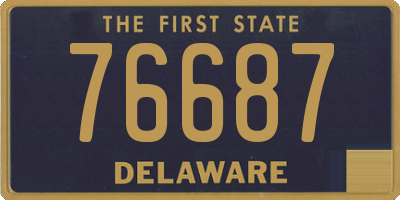 DE license plate 76687