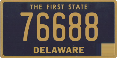 DE license plate 76688