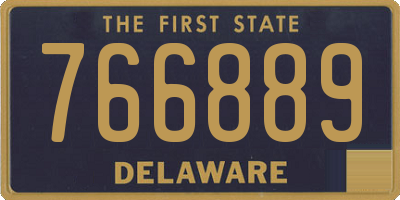 DE license plate 766889