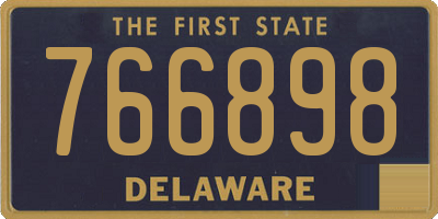 DE license plate 766898