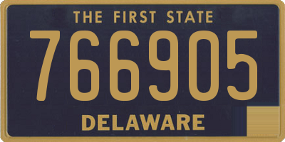 DE license plate 766905