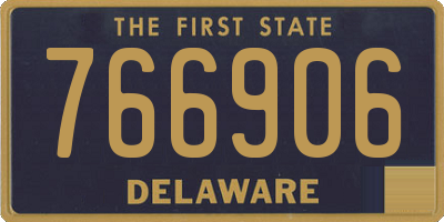 DE license plate 766906