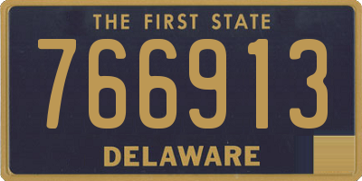 DE license plate 766913