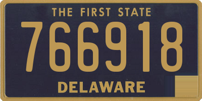 DE license plate 766918