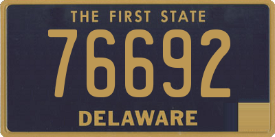 DE license plate 76692