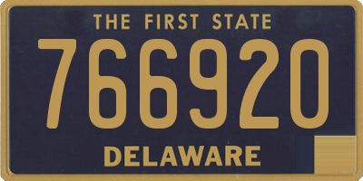 DE license plate 766920
