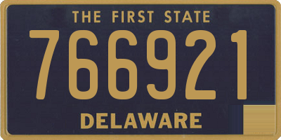 DE license plate 766921