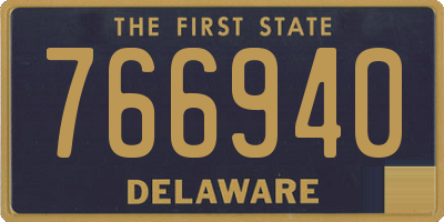 DE license plate 766940