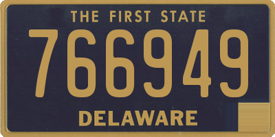 DE license plate 766949