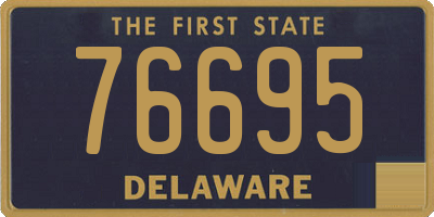 DE license plate 76695
