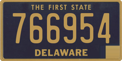 DE license plate 766954