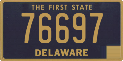 DE license plate 76697
