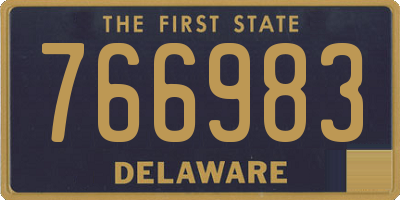DE license plate 766983