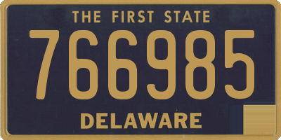 DE license plate 766985