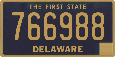 DE license plate 766988