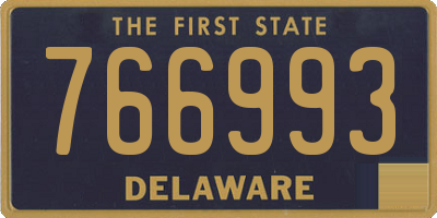 DE license plate 766993