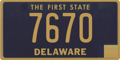 DE license plate 7670