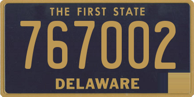 DE license plate 767002