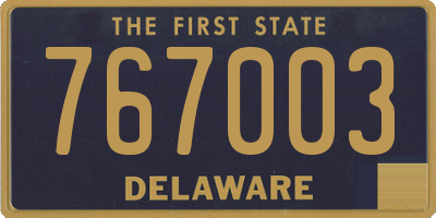 DE license plate 767003