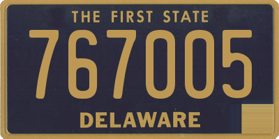 DE license plate 767005