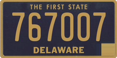 DE license plate 767007