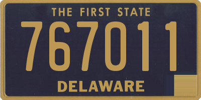 DE license plate 767011