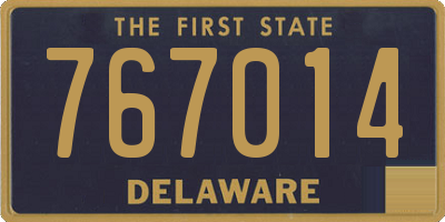 DE license plate 767014