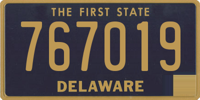 DE license plate 767019