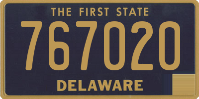 DE license plate 767020