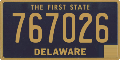 DE license plate 767026
