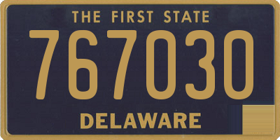 DE license plate 767030