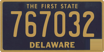 DE license plate 767032