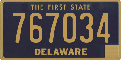 DE license plate 767034