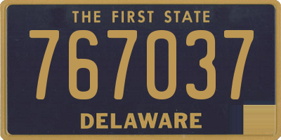 DE license plate 767037
