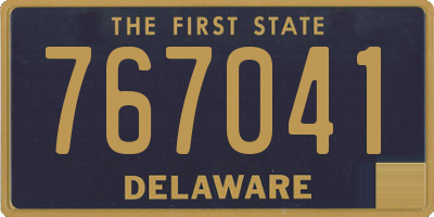 DE license plate 767041