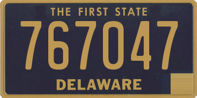 DE license plate 767047