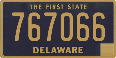 DE license plate 767066